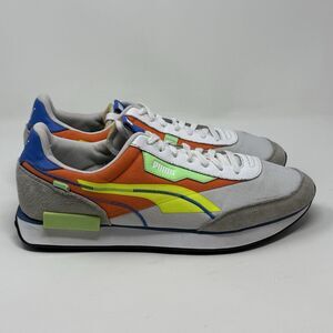 Puma Future Rider Twofold Running Sneakers Mens 13 White Orange Nylon Shoes